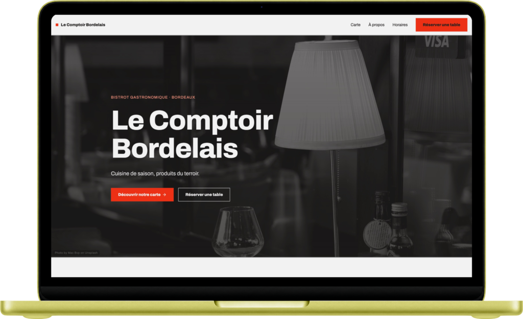 Site vitrine Le Comptoir Bordelais