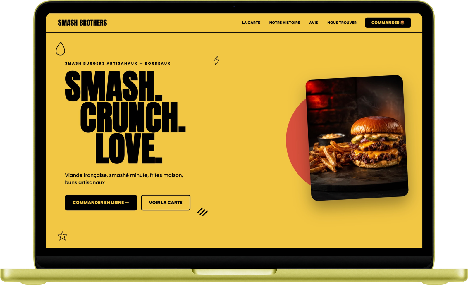 Site vitrine Smash Burger